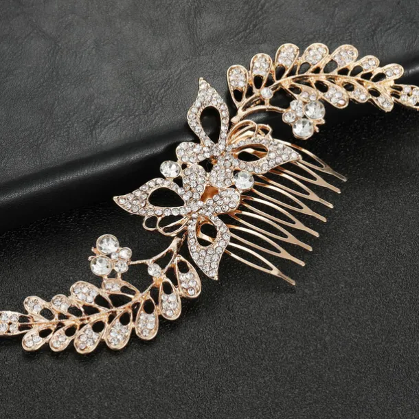 Hair Combs Headdress Headpiece Alloy Wedding Special Occasion Wedding Bridal With Crystals / Rhinestones Headpiece Headwear