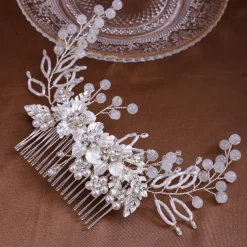 Hair Combs Headdress Imitation Pearl Rhinestone Wedding Cocktail Retro Wedding With Rhinestone Faux Pearl Headpiece Headwear