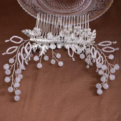 Hair Combs Headdress Imitation Pearl Rhinestone Wedding Cocktail Retro Wedding With Rhinestone Faux Pearl Headpiece Headwear