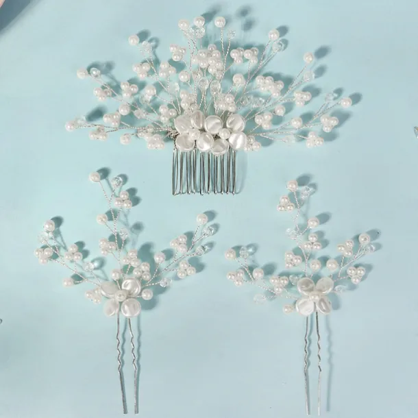 Hair Combs Headpiece Imitation Pearl Alloy Wedding Cocktail Elegant Luxury With Faux Pearl Pure Color Headpiece Headwear