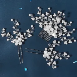 Hair Combs Headpiece Imitation Pearl Alloy Wedding Cocktail Elegant Luxury With Faux Pearl Pure Color Headpiece Headwear