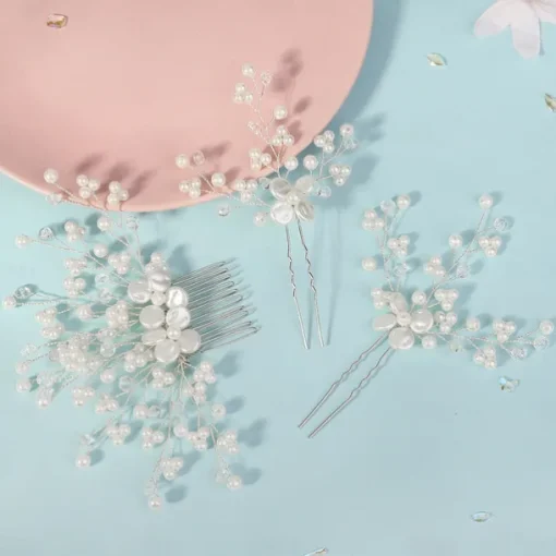 Hair Combs Headpiece Imitation Pearl Alloy Wedding Cocktail Elegant Luxury With Faux Pearl Pure Color Headpiece Headwear