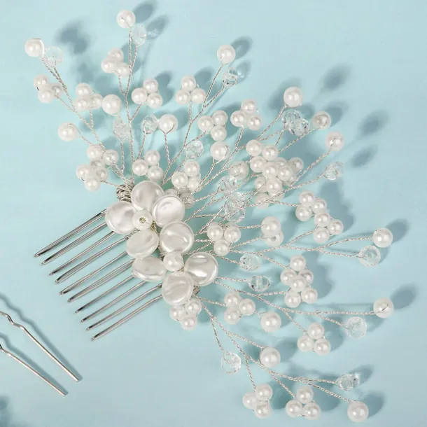 Hair Combs Headpiece Imitation Pearl Alloy Wedding Cocktail Elegant Luxury With Faux Pearl Pure Color Headpiece Headwear