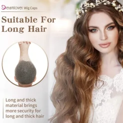 Hair Net for Long Hair Mesh Wig Caps for Women Natural Nude 2 Pieces