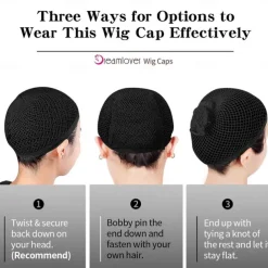 Hair Net for Long Hair Mesh Wig Caps for Women Natural Nude 2 Pieces