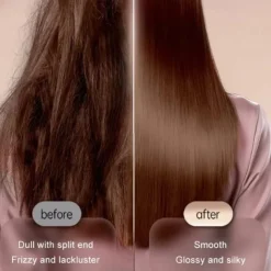 Hair Straightener Comb, 2-in-1 Hair Straightening Brush for Women with 5 Adjustment Temp & 10s Fast Heating,Anti-Scald Negative Ion Hair Straightener Styling Comb That Smoothes Hair Frizz