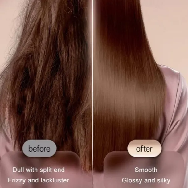 Hair Straightener Comb, 2-in-1 Hair Straightening Brush for Women with 5 Adjustment Temp & 10s Fast Heating,Anti-Scald Negative Ion Hair Straightener Styling Comb That Smoothes Hair Frizz