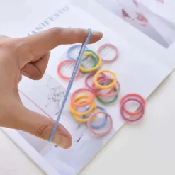 Hair Ties Hair Rubber Bands for Toddler Infants Kids Girls Thin Small Hair Elastics 100 Piece Pack