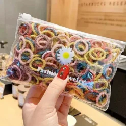 Hair Ties Hair Rubber Bands for Toddler Infants Kids Girls Thin Small Hair Elastics 100 Piece Pack