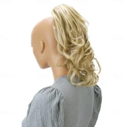 Hairpiece Ponytail Extensions Voluminous Wavy Blond Mix H136