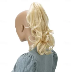 Hairpiece Ponytail Extensions Voluminous Wavy Blond Mix H136