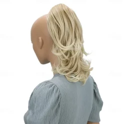 Hairpiece Ponytail Extensions Voluminous Wavy Blond Mix H136