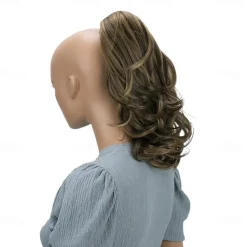 Hairpiece Ponytail Extensions Voluminous Wavy Blond Mix H136