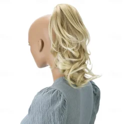 Hairpiece Ponytail Extensions Voluminous Wavy Blond Mix H136