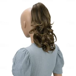 Hairpiece Ponytail Extensions Voluminous Wavy Blond Mix H136