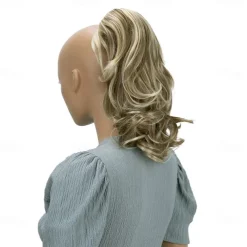 Hairpiece Ponytail Extensions Voluminous Wavy Blond Mix H136