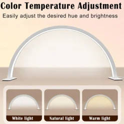 Half Moon Light for Nail Desk, 21.5In/29.5In 39W Nail Arch Lamp with Wire Controller/Remote, 3 Color Modes Nails Tech Lights, Bright Lamps, for Eyebrows/Manicure Led Light