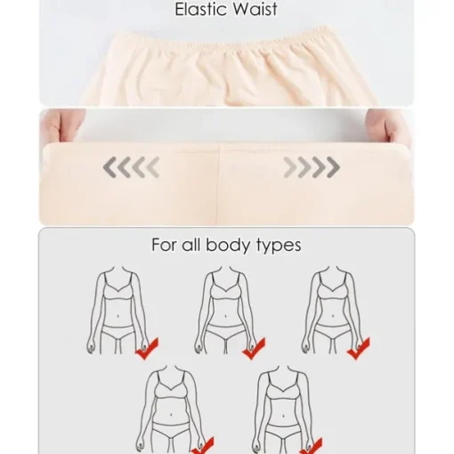 Half Slips for Women Underskirt Dress Extender Lace Trim Knee Length Midi Skirt 19-26" Length