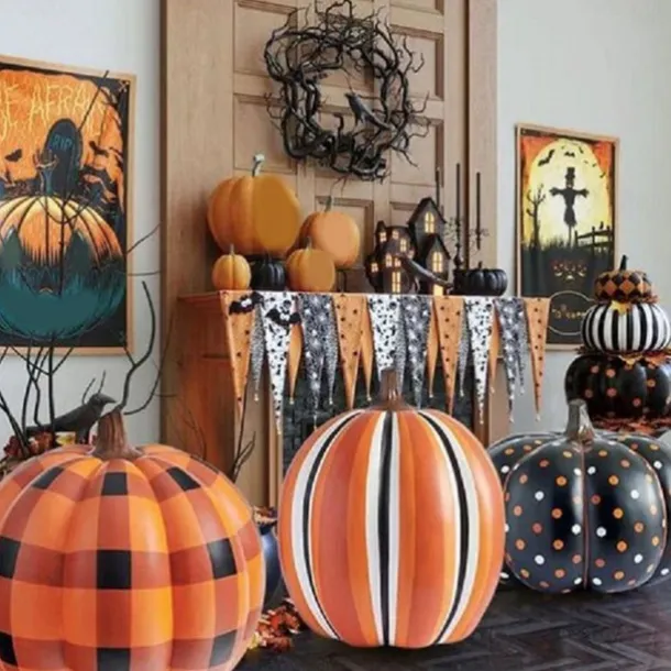 Halloween Pumpkin Balloon Decoration Party Decoration Large Inflatable Pumpkin Balloon Halloween For Home Garden Outdoor Lawn Yard Horror Props Kids