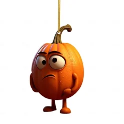 Halloween Acrylic Pumpkin Car Pendant, Rearview Mirror Pendant, Ghost Pumpkin Pendant Home Decor