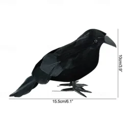 Halloween black crow props simulation flocking crow party supplies ornament decoration