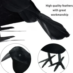 Halloween black crow props simulation flocking crow party supplies ornament decoration