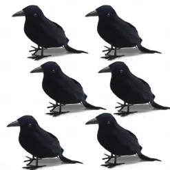 Halloween black crow props simulation flocking crow party supplies ornament decoration