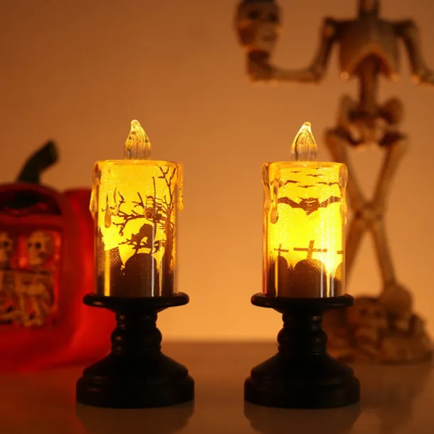 Halloween Candle Lantern New Cross border Ghost Festival Decorative Ornaments Pumpkin Candle Table Lantern Atmosphere Arrangement Props Small Night Lantern