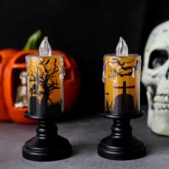 Halloween Candle Lantern New Cross border Ghost Festival Decorative Ornaments Pumpkin Candle Table Lantern Atmosphere Arrangement Props Small Night Lantern