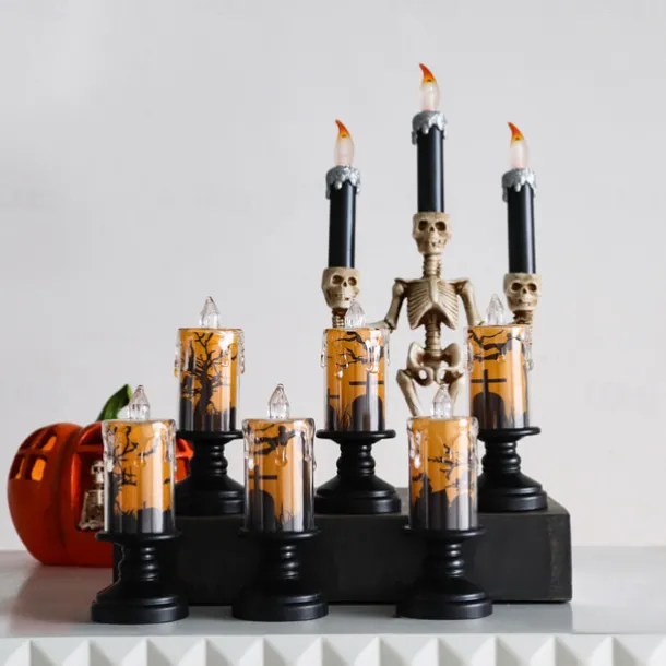 Halloween Candle Lantern New Cross border Ghost Festival Decorative Ornaments Pumpkin Candle Table Lantern Atmosphere Arrangement Props Small Night Lantern