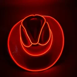 Halloween Christmas EL Wire Light Up Sequin Jazz Hat Adult Neon LED Luminous Festival Party Dress Up Cap For Men and Women