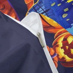 Halloween Collection Duvet Cover Set 3 Piece Set Jack O Lantern Pumpkin Super Soft Skin-friendly Long-lasting