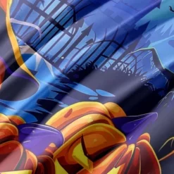 Halloween Collection Duvet Cover Set 3 Piece Set Jack O Lantern Pumpkin Super Soft Skin-friendly Long-lasting