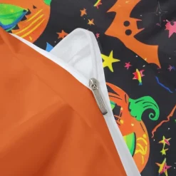 Halloween Collection Duvet Cover Set 3 Piece Set Jack O Lantern Pumpkin Super Soft Skin-friendly Long-lasting