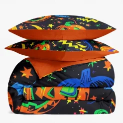 Halloween Collection Duvet Cover Set 3 Piece Set Jack O Lantern Pumpkin Super Soft Skin-friendly Long-lasting