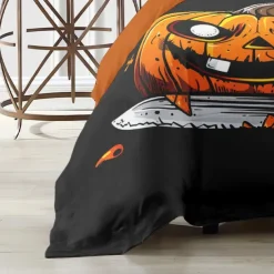 Halloween Collection Duvet Cover Set Jack O Lantern Pumpkin 3 Piece Set Super Soft Skin-friendly Long-lasting
