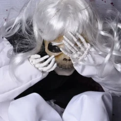 Halloween Creepy Ghost Doll,Trembling Crying Ghost Doll with Voice Control Halloween Prop for Halloween Party Decorations