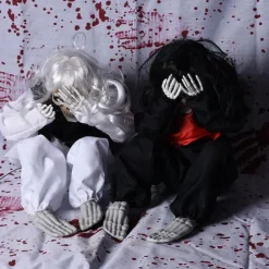 Halloween Creepy Ghost Doll,Trembling Crying Ghost Doll with Voice Control Halloween Prop for Halloween Party Decorations