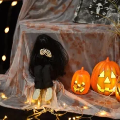 Halloween Creepy Ghost Doll,Trembling Crying Ghost Doll with Voice Control Halloween Prop for Halloween Party Decorations