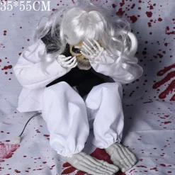 Halloween Creepy Ghost Doll,Trembling Crying Ghost Doll with Voice Control Halloween Prop for Halloween Party Decorations