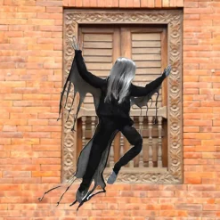 Halloween Decoration Death Skull Big Hanging Ghost Secret Room Haunted House Bar Scene Layout Electric Induction Prop Pendant