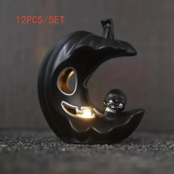 Halloween Decorations Candle Lights Ghost Festival Props Horror Led Skull Pumpkin Lights Luminous Ornament