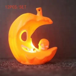 Halloween Decorations Candle Lights Ghost Festival Props Horror Led Skull Pumpkin Lights Luminous Ornament
