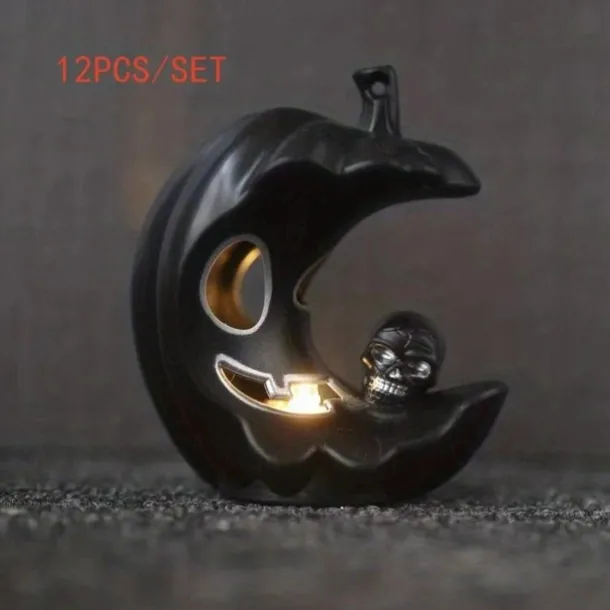 Halloween Decorations Candle Lights Ghost Festival Props Horror Led Skull Pumpkin Lights Luminous Ornament