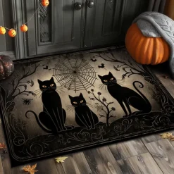 Halloween Decorations Doormat Pumpkin Scarecrow Kitchen Mat Floor Mat Non-Slip Area Rug Oil Proof Rug Indoor Outdoor Mat Bedroom Decor Bathroom Mat Entrance Rug