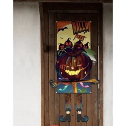 Halloween Decorations Halloween Flags Pumpkin Skeleton Gnome Witch Decoration Flags Ghost Shape Glowing Flag Hanging Flags Halloween Outdoor Indoor Decor Decorative Flags Party Supplies