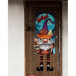 Halloween Decorations Halloween Flags Pumpkin Skeleton Gnome Witch Decoration Flags Ghost Shape Glowing Flag Hanging Flags Halloween Outdoor Indoor Decor Decorative Flags Party Supplies