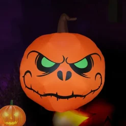 Halloween Decorations Inflatables Witch Pumpkin Light Outdoor large Scary Witch Blow Up Outdoor Halloween Decorations for Yard Garden Lawn Party