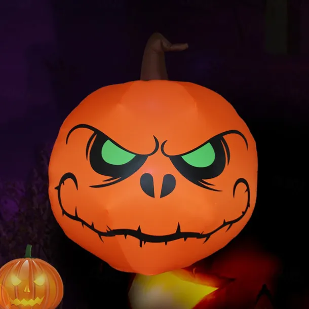 Halloween Decorations Inflatables Witch Pumpkin Light Outdoor large Scary Witch Blow Up Outdoor Halloween Decorations for Yard Garden Lawn Party