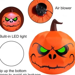 Halloween Decorations Inflatables Witch Pumpkin Light Outdoor large Scary Witch Blow Up Outdoor Halloween Decorations for Yard Garden Lawn Party